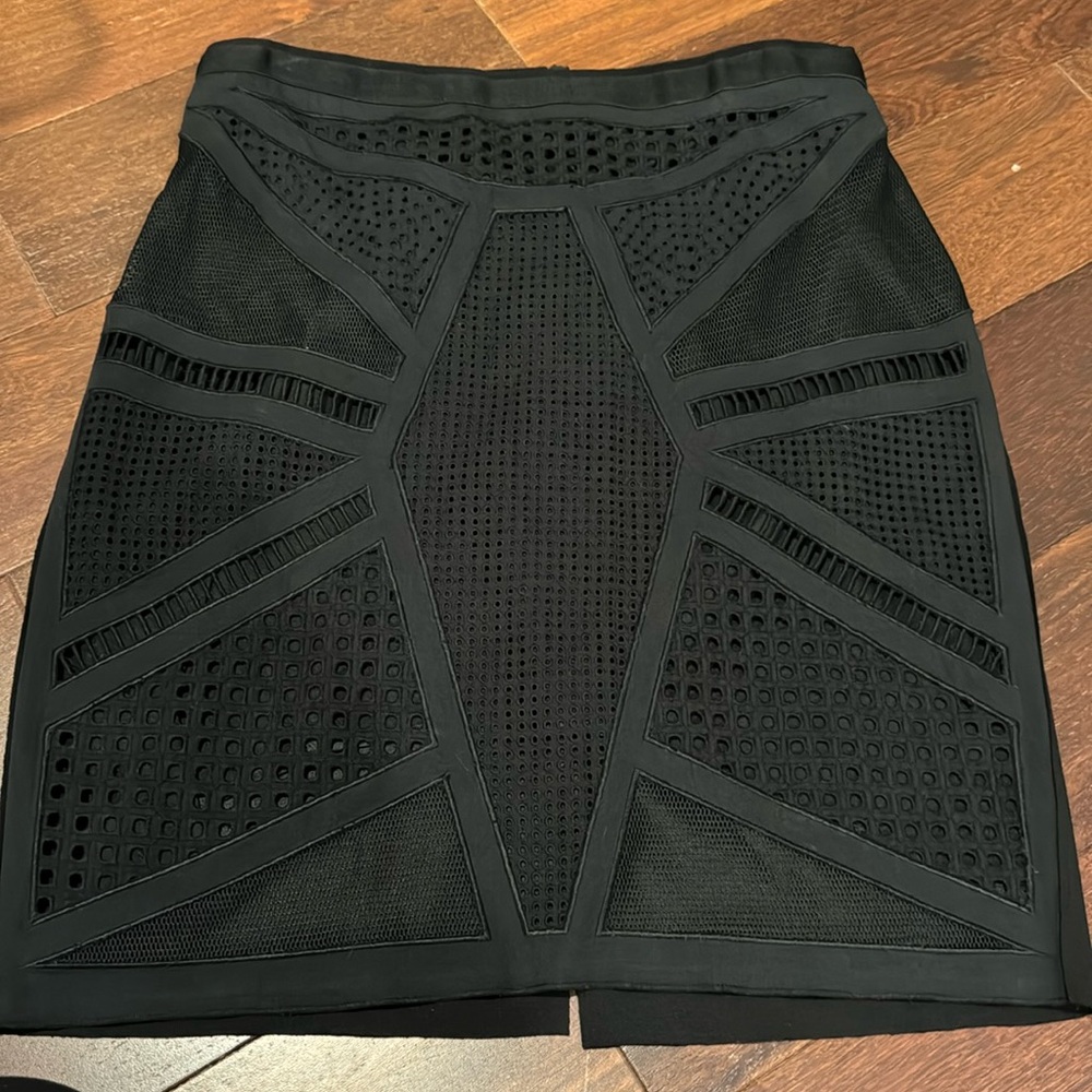 Elie Tahari mesh cybergoth skirt
